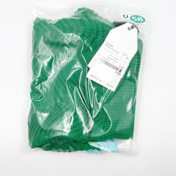 English Factory Georgica Scallop Wave Crochet Shorts NWT Green Blue XS BohoChic - Picture 9 of 10